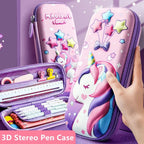 Unicorn Pencil Case Large Capacity Kids Pencil Box for School Supplies