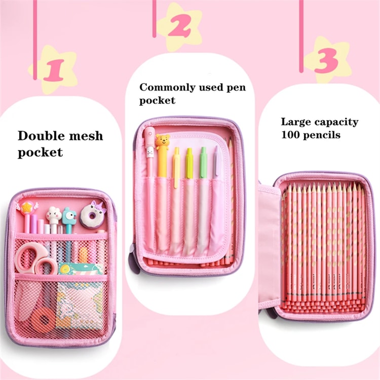 Unicorn Pencil Case Large Capacity Kids Pencil Box for School Supplies