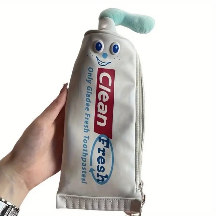 Cute Toothpaste Tube Pencil Pouch Creative Collapsible Pen Case for School Supplies