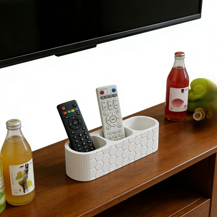 Remote Control Holder Desktop Organizer for TV Remotes and Office Essentials