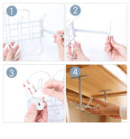 Cable Tray Partition Hanging Home Office Desk Power Cord Plug Holder Bottom Basket Layered Rack Organizer