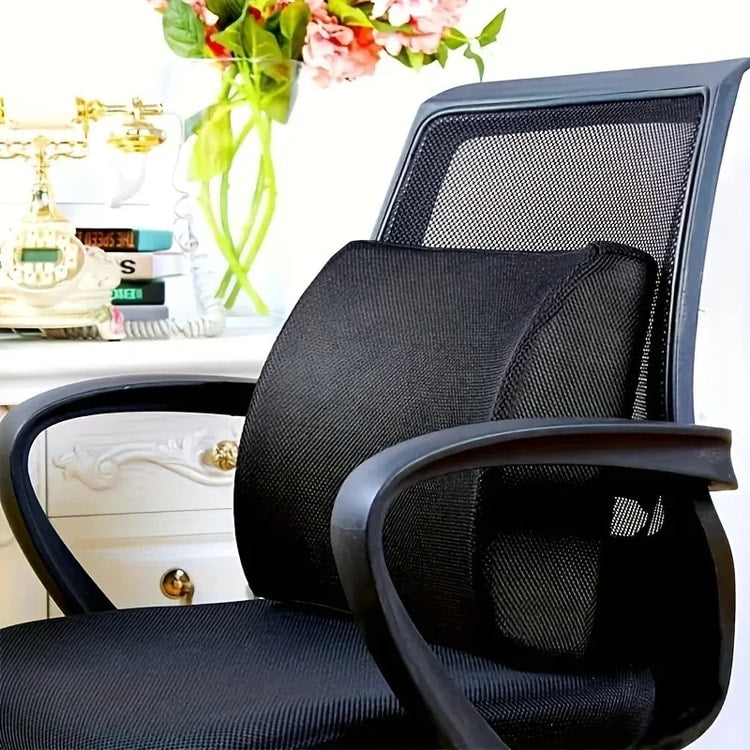 Premium Memory Foam Lumbar Support for Office Chair and Car Seat