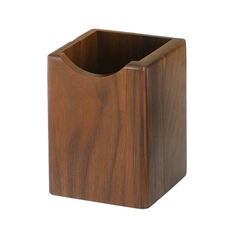 Natural Walnut Wooden Pen Holder, Ink Pen Storage Case for Desk, Stationery Organizer for Office & School