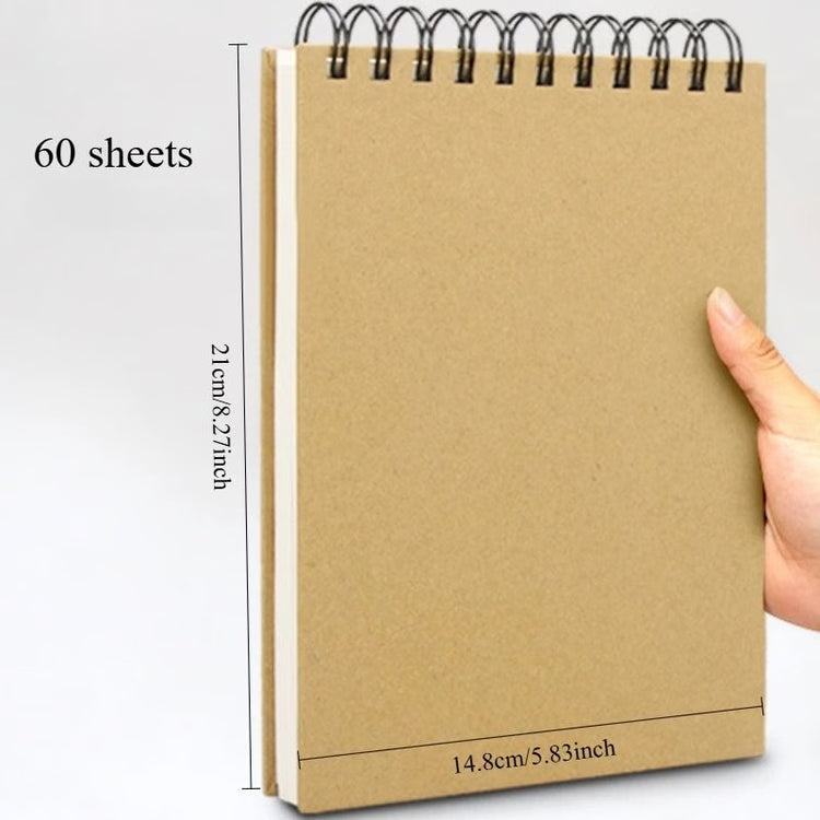 Vintage Spiral-Bound Watercolor Notebook | Multipurpose Loose-Leaf Scrapbooking Journal