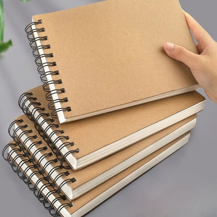 Vintage Spiral-Bound Watercolor Notebook | Multipurpose Loose-Leaf Scrapbooking Journal