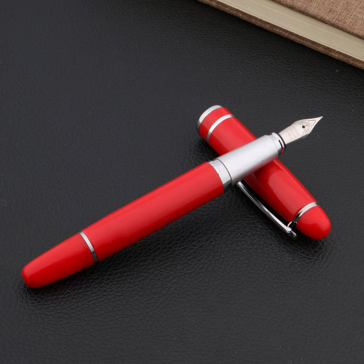 Luxury Red Fountain Pen, Medium Nib, Elegant Calligraphy Writing Gift Pen