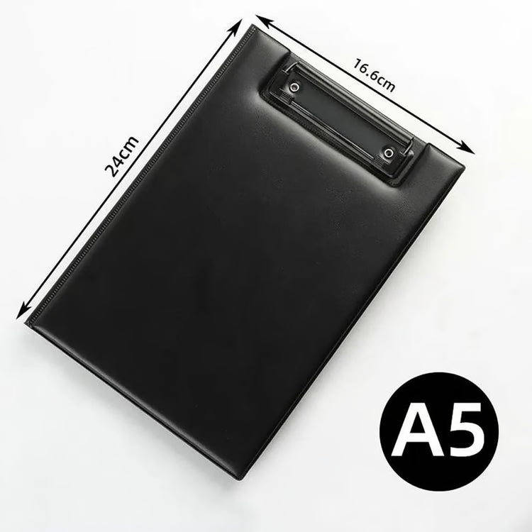 PU Leather Clipboard Folder A4 A5 Conference Writing Pad with Clip Buckle