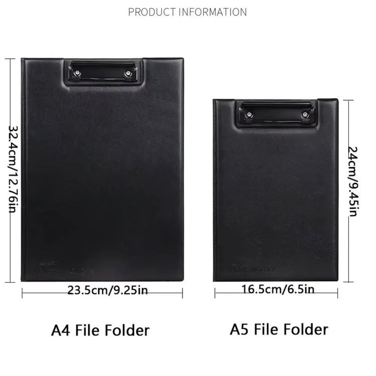 PU Leather Clipboard Folder A4 A5 Conference Writing Pad with Clip Buckle