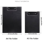 PU Leather Clipboard Folder A4 A5 Conference Writing Pad with Clip Buckle