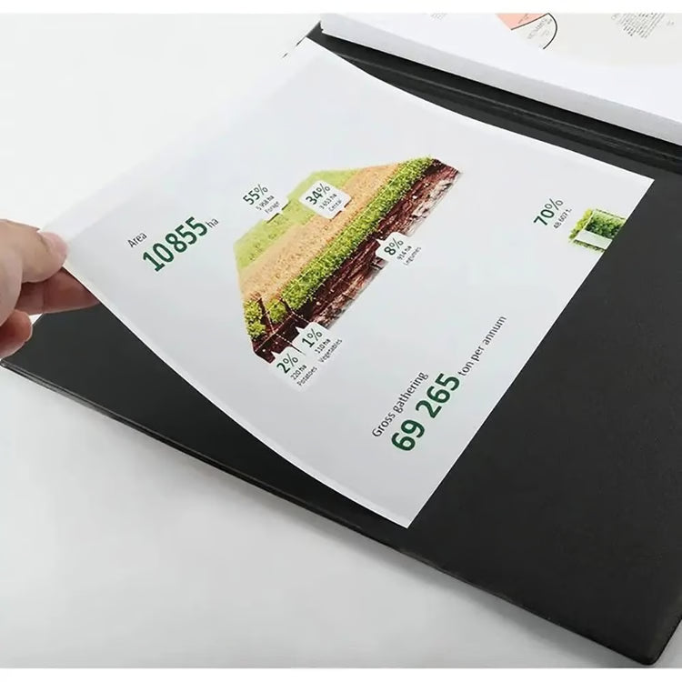 PU Leather Clipboard Folder A4 A5 Conference Writing Pad with Clip Buckle