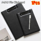 PU Leather Clipboard Folder A4 A5 Conference Writing Pad with Clip Buckle
