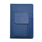 A5 Lined Journal Notebook, Fabric Cover, 200 Pages, Thick Paper Writing Notebook with Pockets for Work & Planning