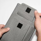 A5 Lined Journal Notebook, Fabric Cover, 200 Pages, Thick Paper Writing Notebook with Pockets for Work & Planning